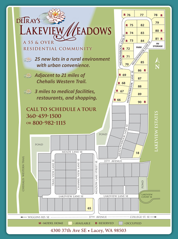 Lakeview Meadows - Available Properties Map
